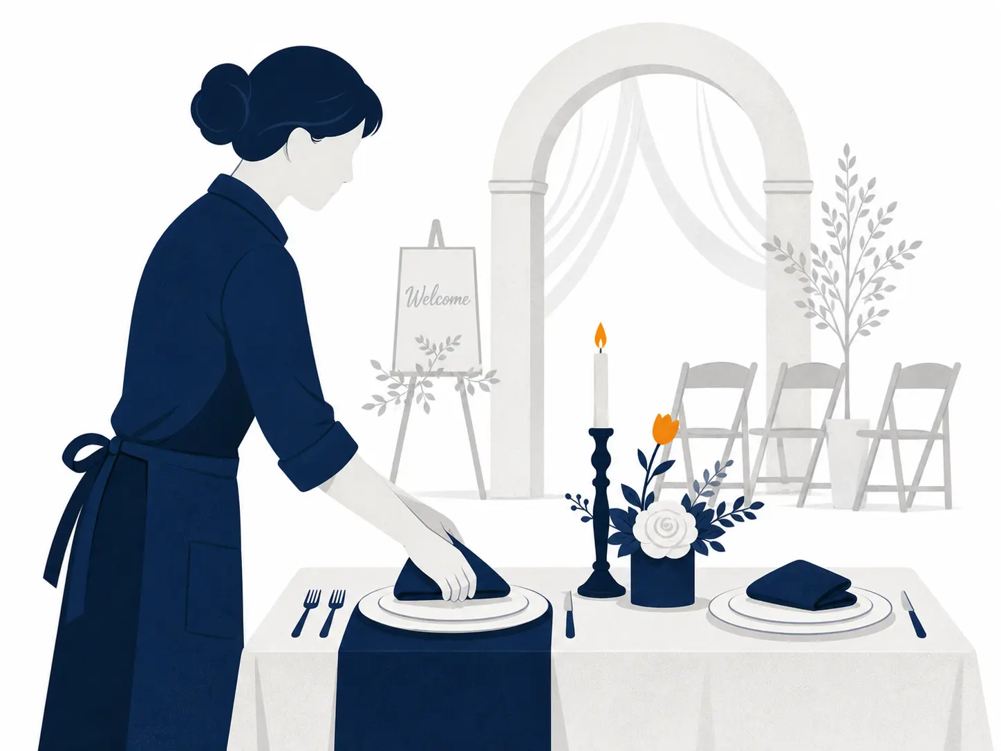 Ilustração de profissional de eventos