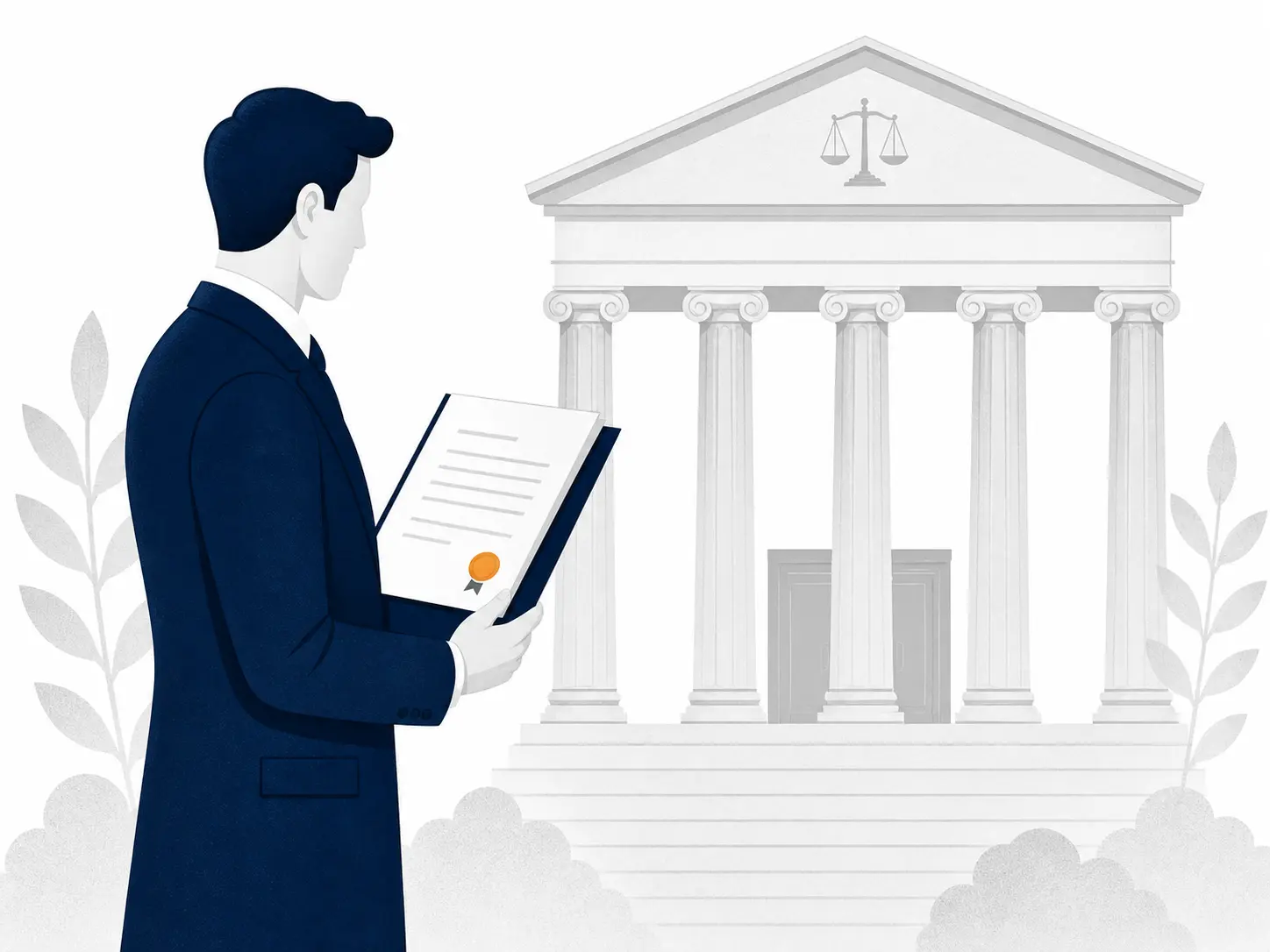 Ilustração de escritório de advocacia
