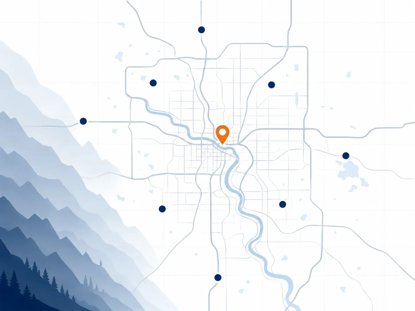 Calgary area map