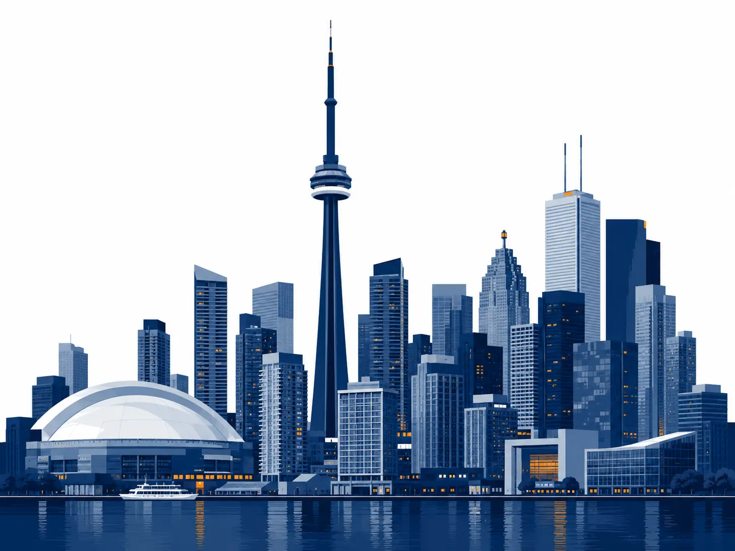 Ilustração da skyline de Toronto